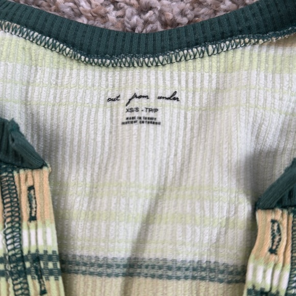 Urban Outfitters Out From Under Go For Gold Seamless Stripe Top - Picture 2 of 2